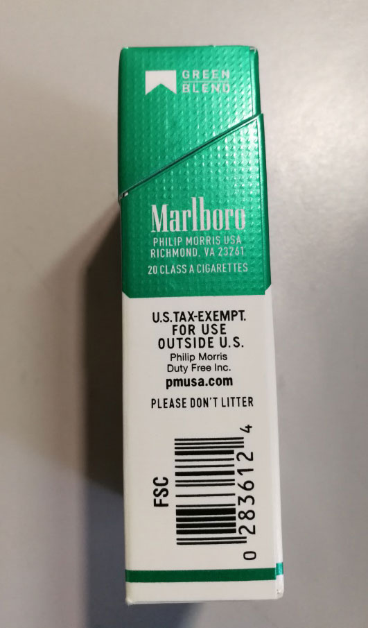 美国免税原味绿万宝路：最好抽的凉烟